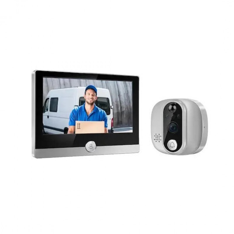 TELE MDC-411 Καμερα Πορτας με Monitor (53690)
